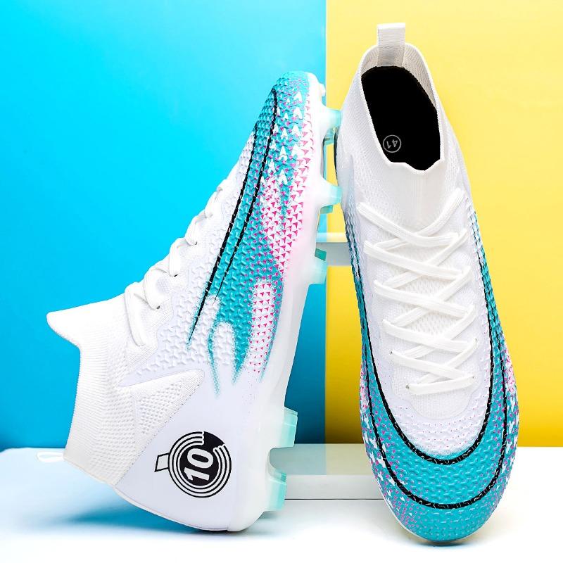 Unisex Fashion Outdoor High-Top Sport Fußballschuhe Leder Fußballschuhe für Kinder