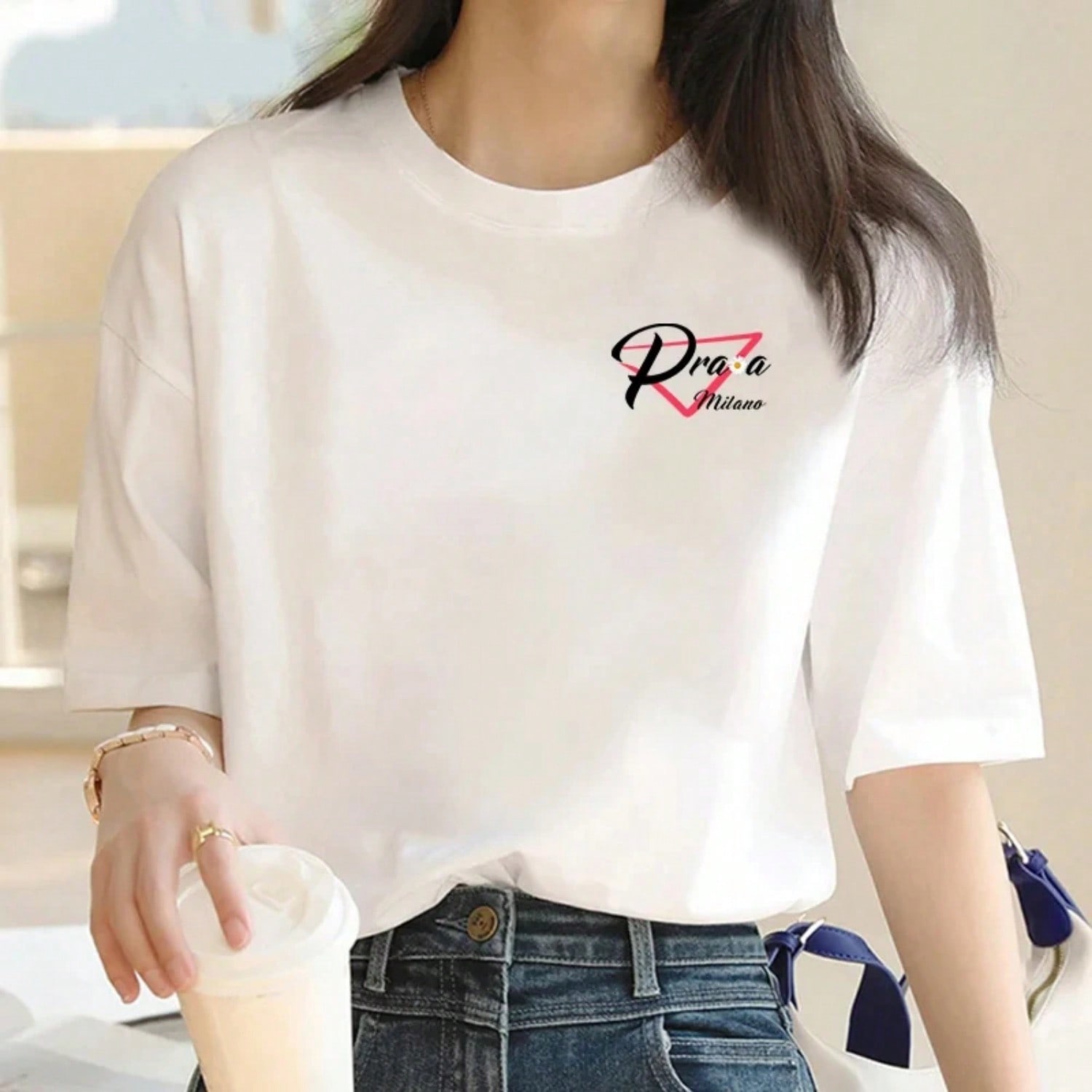 Wounisex s Letter Printed T-Shirt Fashion High Quality Printed T-Shirt Wounisex s Luxury Brand Shirt 2024 S разноцветный