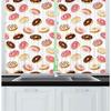 2 Panel Coffee Curtains Suitable for Kitchen Short Curtains Teapot Dessert Printed Curtains Window Blinds Cortinas Grommet Top