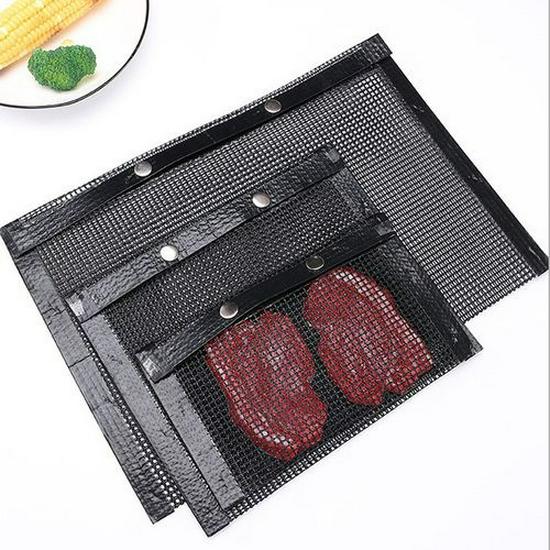 High-Temperature Resistant Non-Stick BBQ Grill Mesh Bag