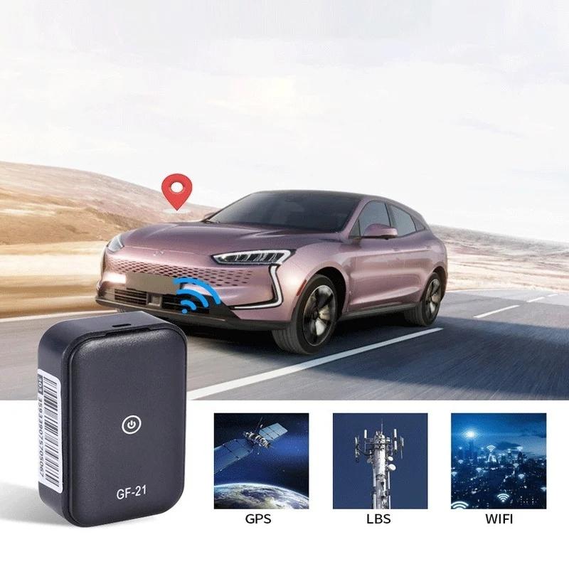 Real Time Tracking Sim Positioner Mini VehicleCar Gps Locator Black Loss Prevention TrackerGf21 Wifi Gps Locator Voice Control