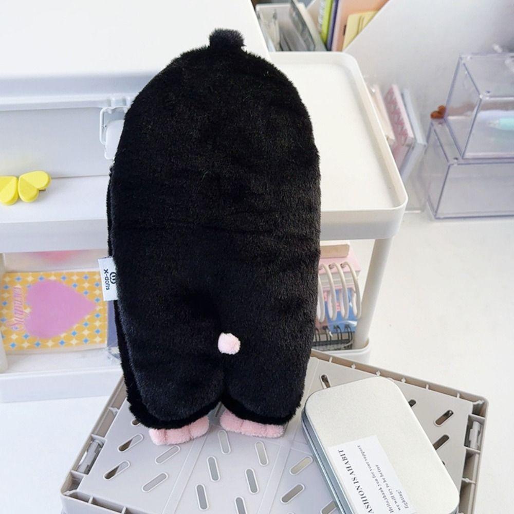 Plush Stationery Storage Bag 3D Stationery Case Durable Mole Pencil Case  Middle School Student