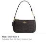 COACH Nolita Artificial Leather Handbag, Shoulder Bag Small Women's Gold & Walnut Wood & Black CW426-IMXAQ