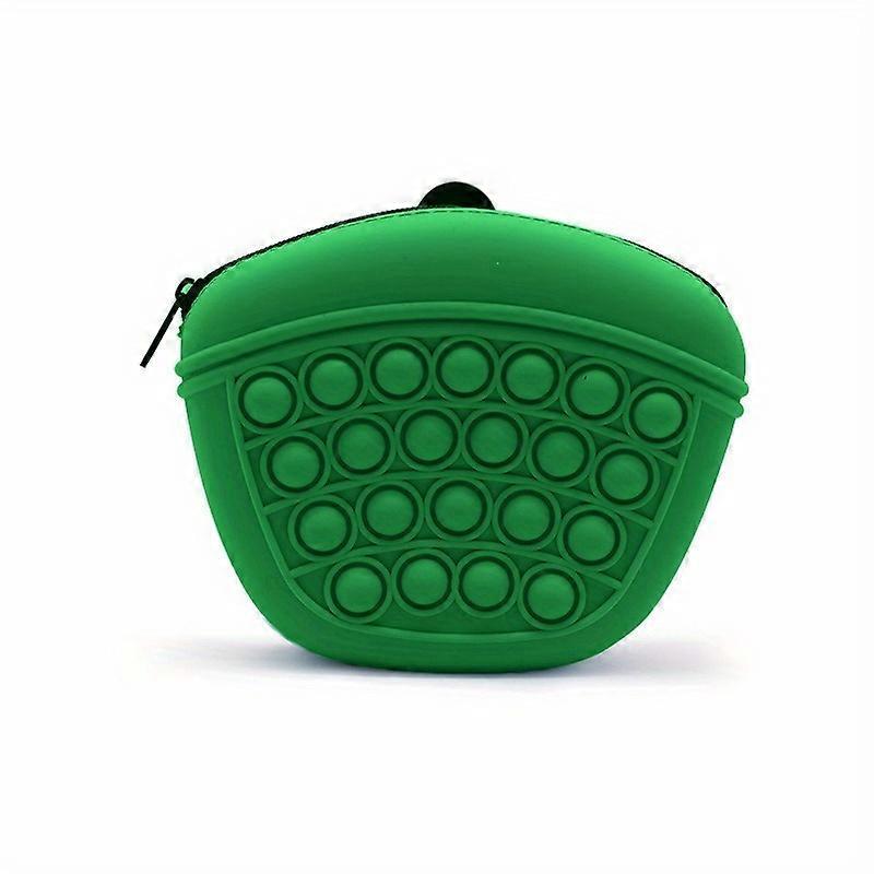 Silicone Dog Treat Bag Portable Pet Training Snack Pouch Anti‑Slip Bubble Design Outdoor Walking Food Storage Waist