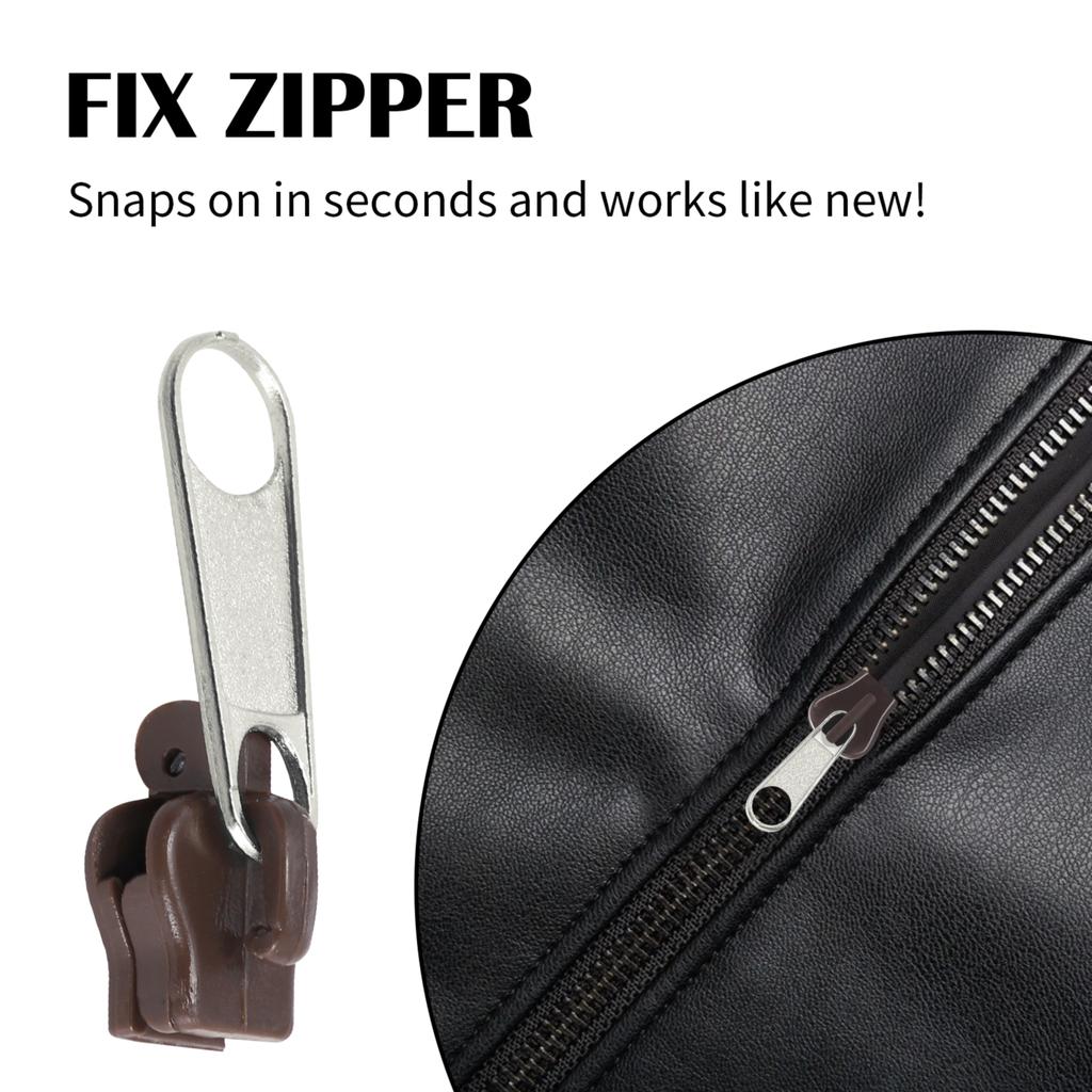 6 Pieces Instant Removable End Zipper Repair Kit Replacement Part Teeth Rescue Zip Slider Fixer Trouser DIY Sew Crafting