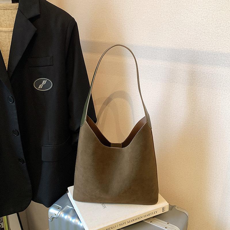 Retro Casual Simple Tote Bag, New Autumn and Winter Large-capacity Commuting Armpit Bag, Handbag, Shoulder Women's Bag