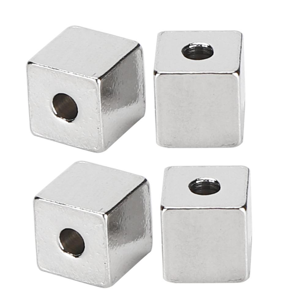 50pcs Stainless Steel Square Spacer Beads Steel DIY Necklace Accessories  DIY Jewelry Making