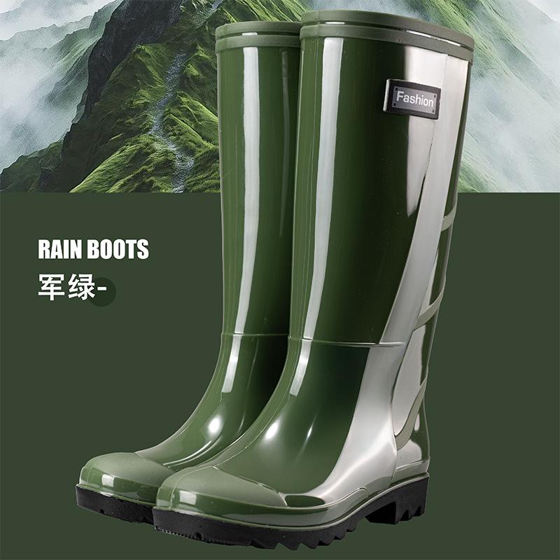 

Трудові страховки високі чоботи від дощу камуфляжні чоловічі підошва з яловичої жили водонепроникні та зносостійкі водні черевики оксамитові теплі черевики 41