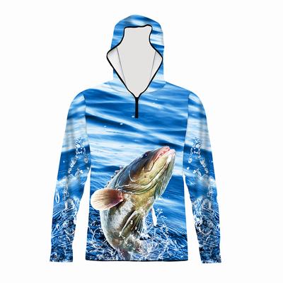 Sun Protection Suit for Men's, Breathable Sun Protection Suit for Outdoor Fishing Jacket, Fishing Suit for Men, Hooded Fishing Suit