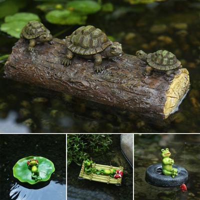 Floating Frog Ornament Waterproof Detailed Pool Decor Frog Sculpture Eco-friendly Floating Figurine Craft for Pond Pool Fish Tank
