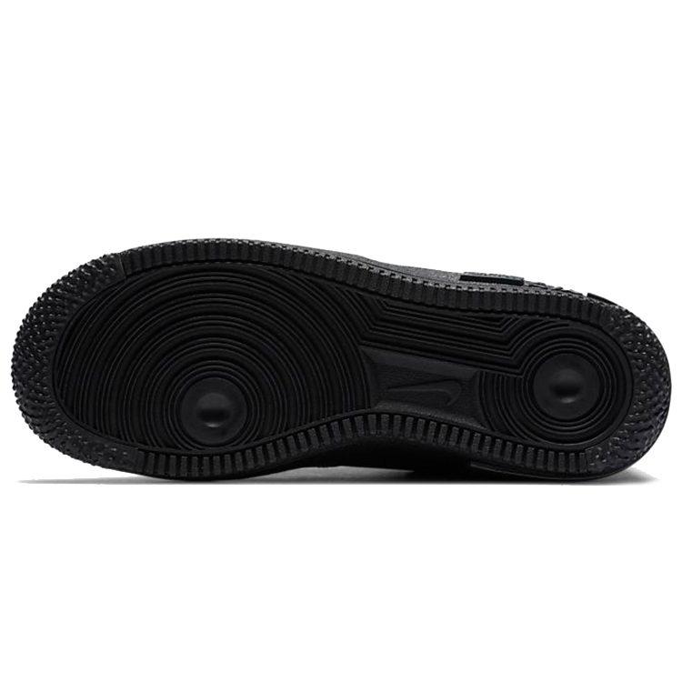 Nike Air Force 1 React PU Antiscivolo, Resistente all'Abrasione, Traspirante Scarpe da Skateboard Basse Nero Puro Unisex CD6960-003
