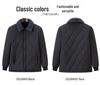 Men's Fleece-Lined Lapel Cotton Jacket - Casual, Warm Outerwear for Middle-Aged and Elderly Dads