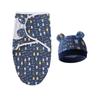 Cartoon Newborn Photography Blanket Animal Infant Swaddle Blanket Blanket Hat Set  Infant Care