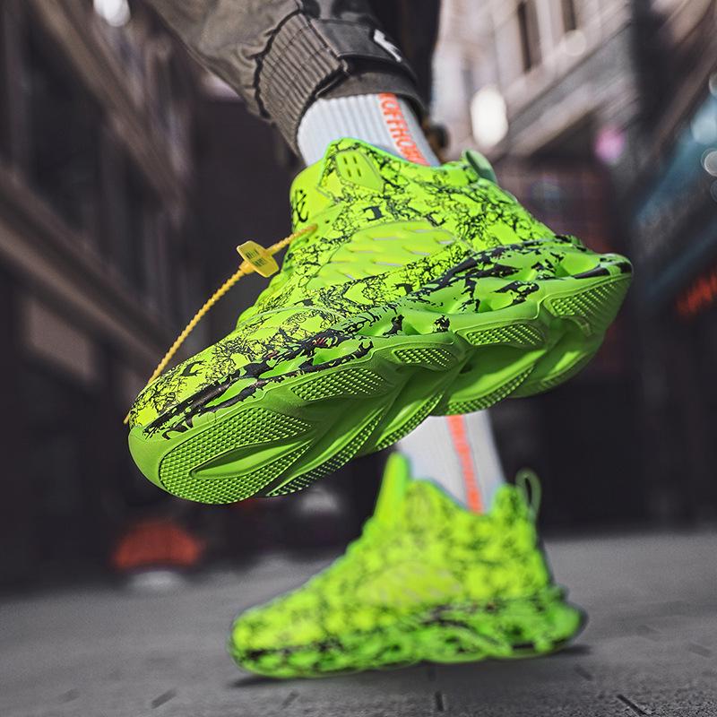 Graffiti High-Top Leichte Atmungsaktive Herren Trendige Lauf-Sneakers, Sommer 2023