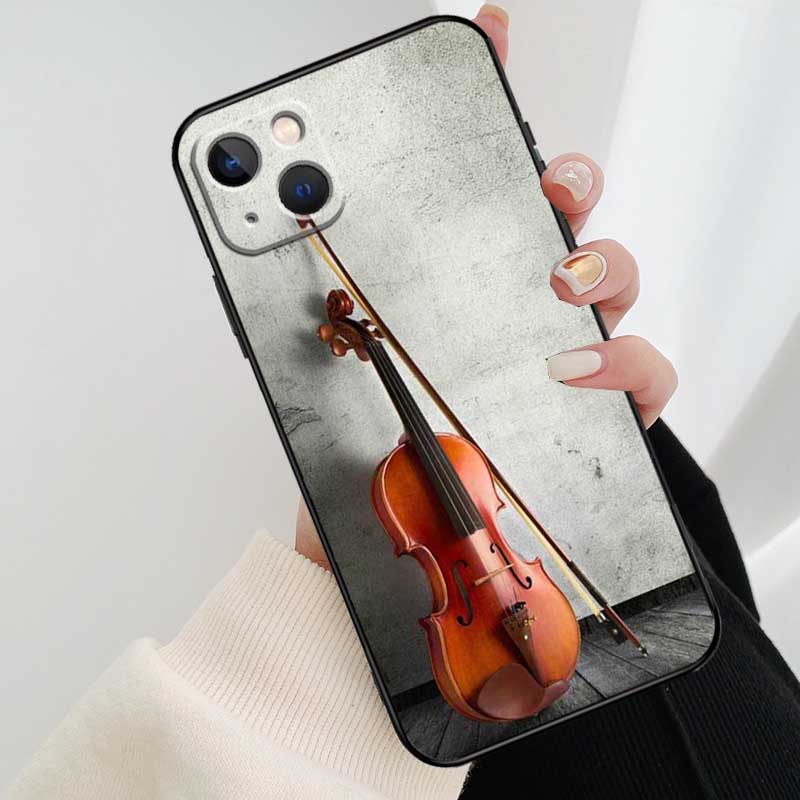Elegant Violins Bow Sheet Music Phone Case For iPhone 17 Pro Max 16 15 14 11 12 13 Pro Max mini 15 16 Plus 16e 17 Air Cover