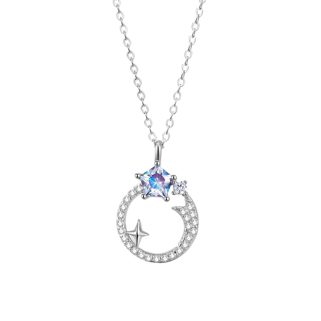 Tancise S925 Sterling Silber Luxus Persönlichkeit Anhänger Halskette Damen Klassische Gezeiten Halskette