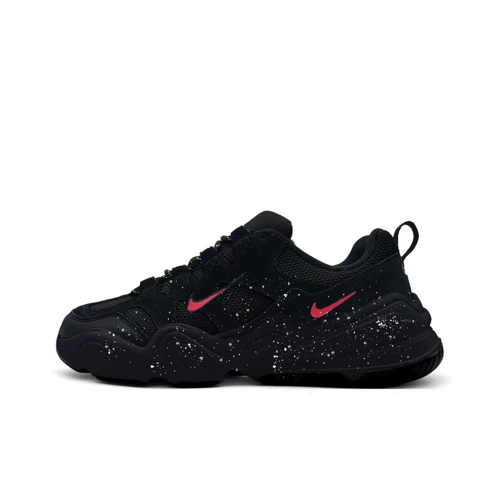 Nike Tech Hera Starry Sky Suede Low Top Casual Shoes Unisex Black Red FJ9532-101(Team407-)