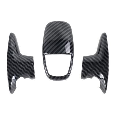 Easy Installation ABS Carbon Fiber Stylish Gear Shifter Knob Cover Trim for Enhanceing Vehicle Interior Upgrading 3pcs