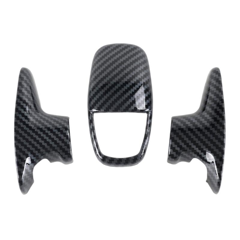 

Easy Installation ABS Carbon Fiber Stylish Gear Shifter Knob Cover Trim for Enhanceing Vehicle Interior Upgrading 3pcs 1