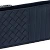Bottega Veneta BV Woven Multifunctional Long Cowhide Card Holder Wallet Men Wallet Dark-Blue 566430-V4651-4013