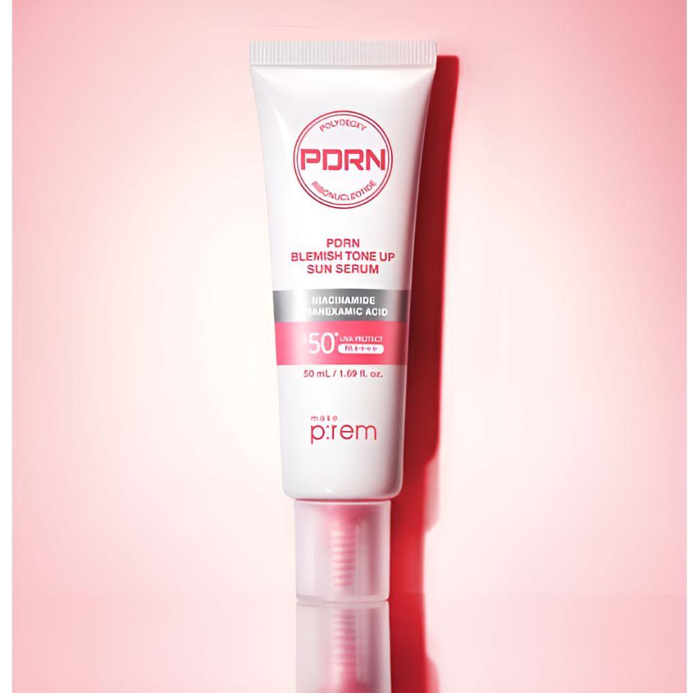 Make P:REM PDRN Dark Spot Tone-Up Sun Serum SPF50+ PA++++ Brightening Repair Sunscreen 50ml