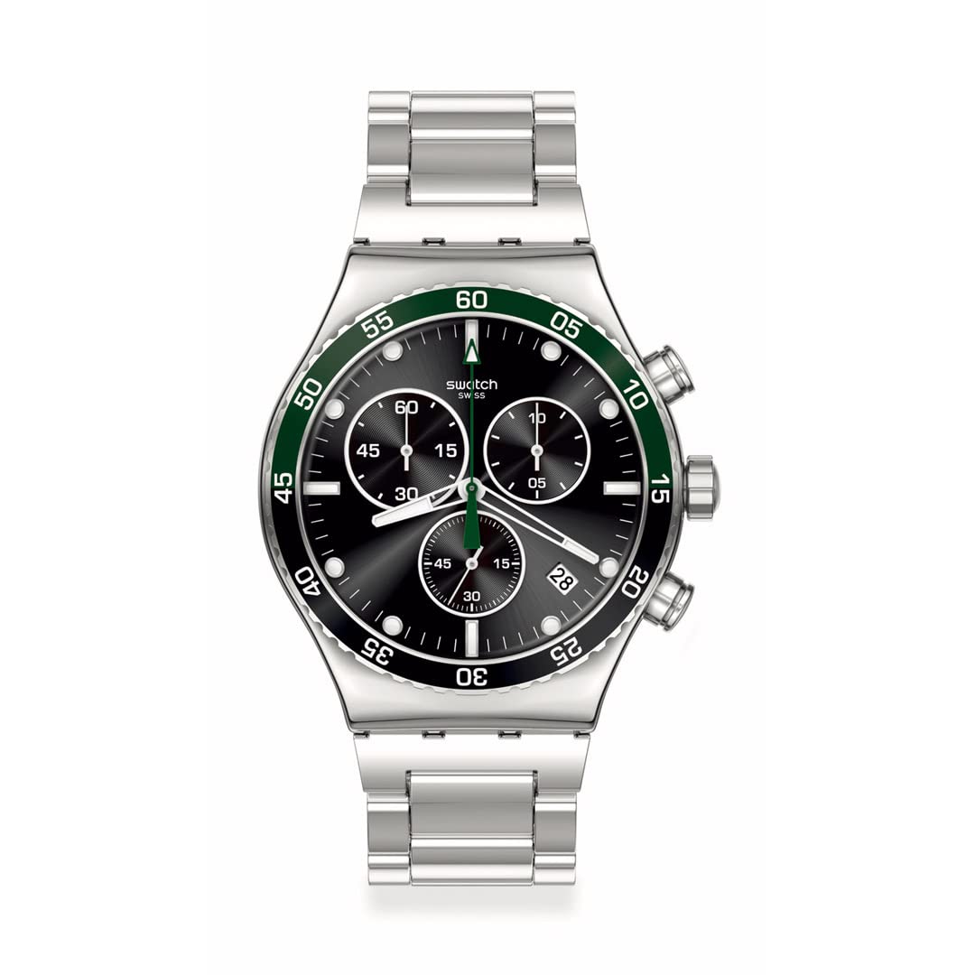 

[Swatch] Watch Dark Green NEW IRONY CHRONO YVS506G Gray