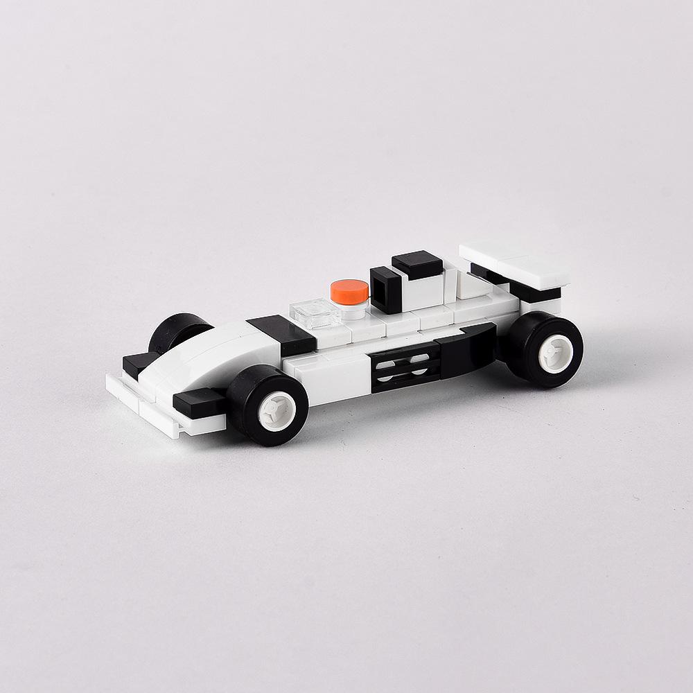 Domestic Small Particle Building Block Small Mini F1 Formula Racing Model Assembly Toy Compatible