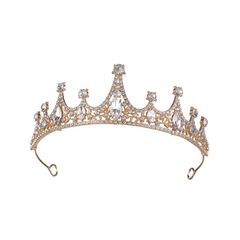 Korean Style Baroque Bridal Crown & Accessories Set - Wedding or Birthday Princess Headdress