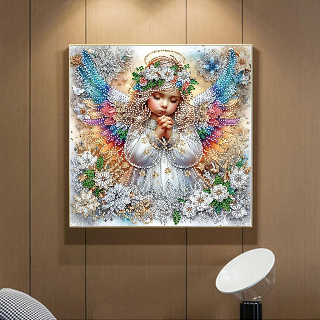 5D Creative Angel Prayer DIY Special-shaped Diamond Home Decoration Painting Hand-pasted Diamond Painting