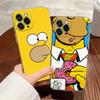 Cartoon Homer S-Simpson-Familie Transparente Handyhülle Für iPhone 17 Pro Max 17E 11 12 13 14 15 16 Pro Max Plus 17 Air 16E Hülle