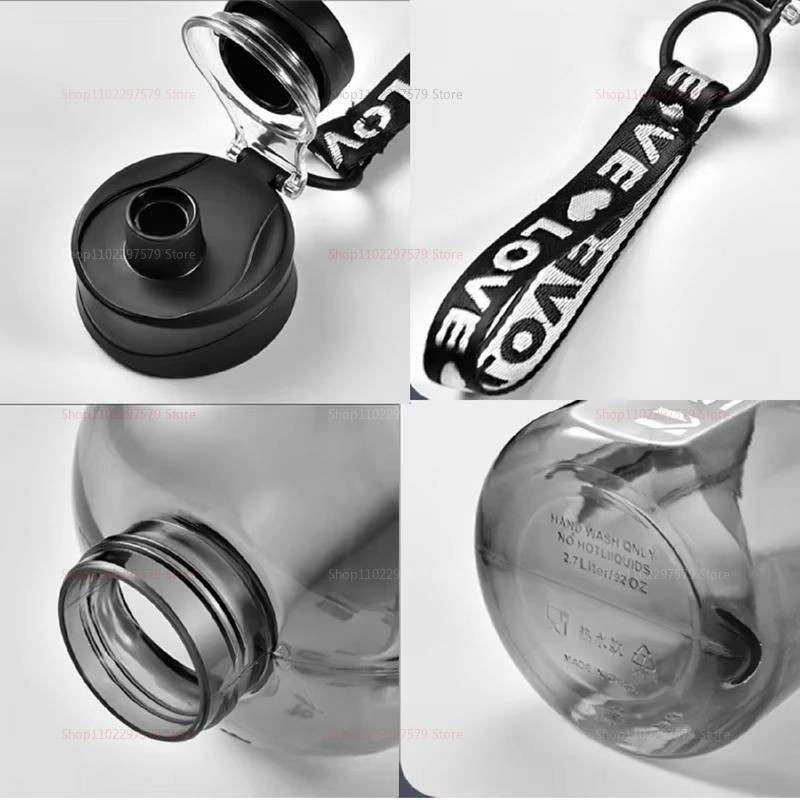 1.7L Water Bottle Large Capacity Sport Cycling Water Bottle with Precise Scale for Gym Camping Fitness Training Outdoor Hiking