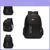Oxford Cloth Unisex Travel Backpack With Letter Stripe Pattern For Commuting And School Use