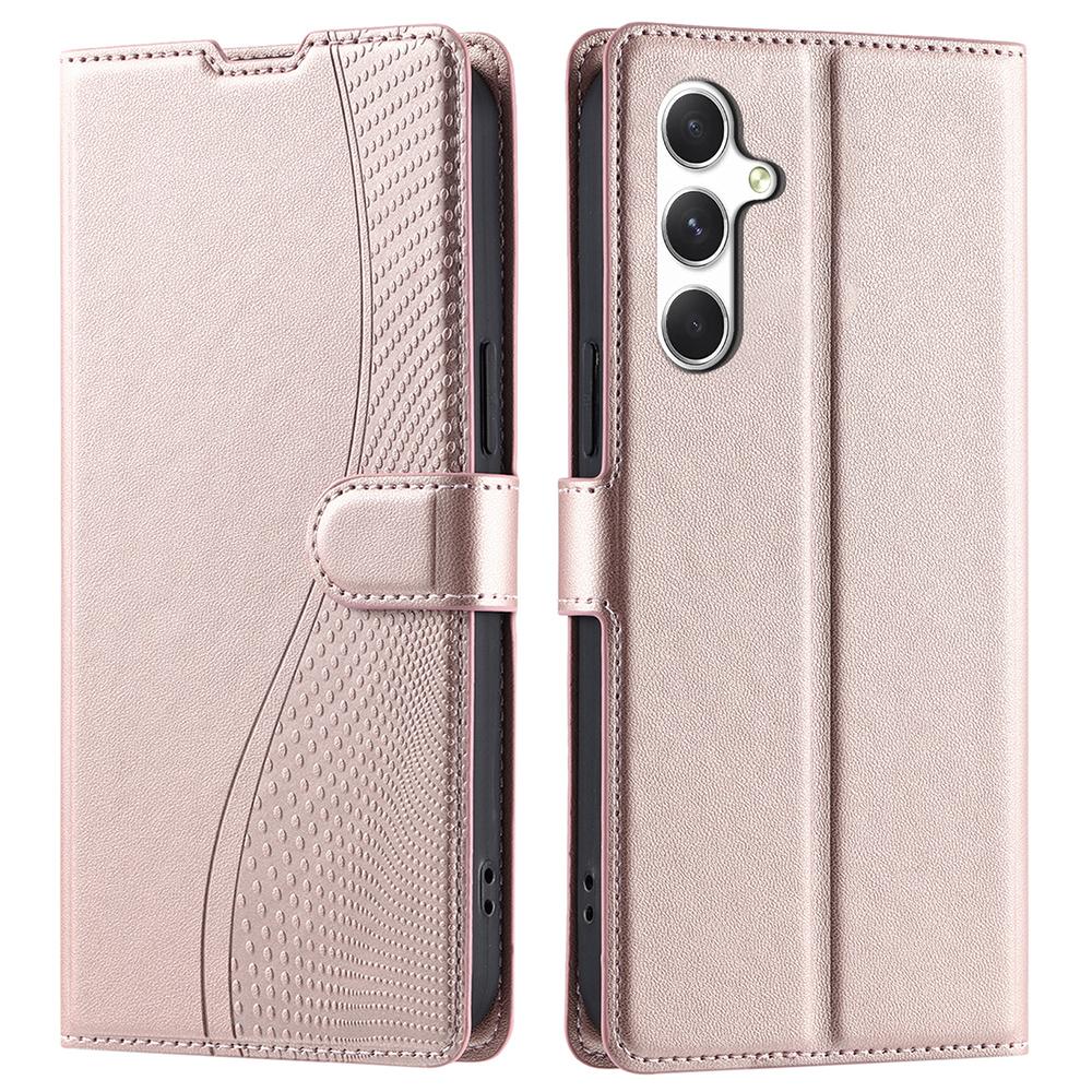 For Samsung Galaxy A54 5G Case Dots Imprinted PU Leather Flip Phone Cover with Card Slot,Strap