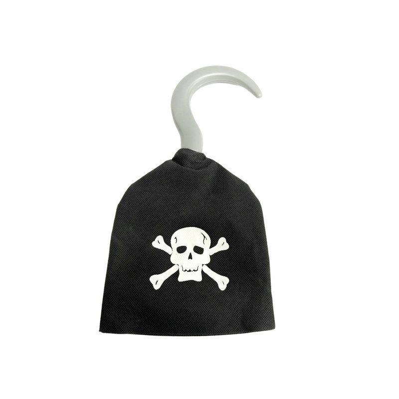 Pirate Captain Costume Set: Halloween Props, Toys & Cosplay Gear with Eye Patch, Hat, Gun, Sword & Hook for Kids and Adults