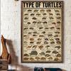 Type Of Knowledge Turtles Of The World Save The Sea Poster Metal Tin Signage Family Cafe Sign Man Cave The Gift For Friends Fami