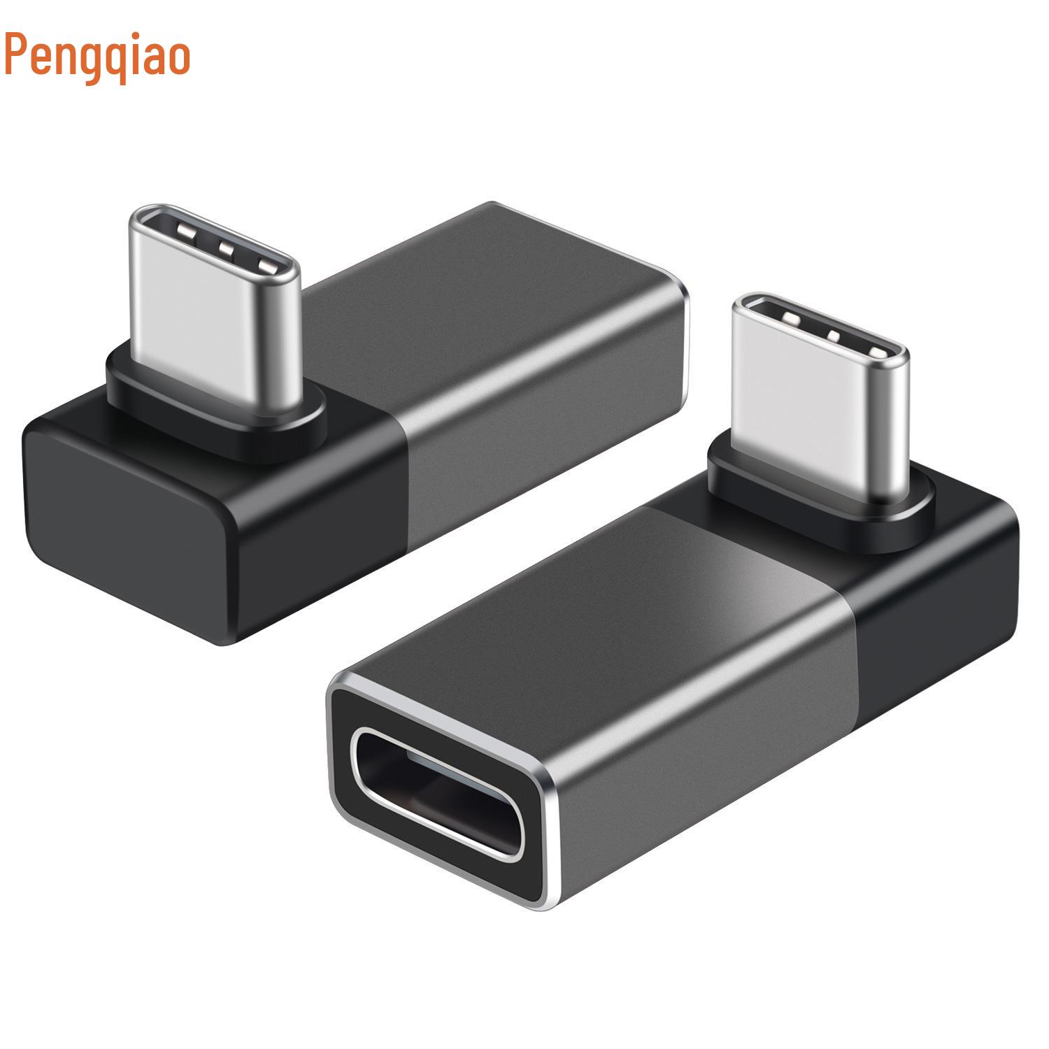 

Кутовий USB4 на USB-C адаптер 90 градусів, 40 Гбіт/с, сумісний з Thunderbolt 4, подовжувач тато-мама для мобільного телефону та комп ютера.