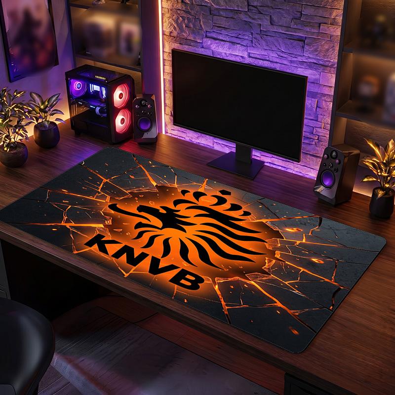 Netherlands Football Crest Mouse Pad, Extended Non Slip Rubber Desk Mat for Gaming Office Laptop Fan Gift