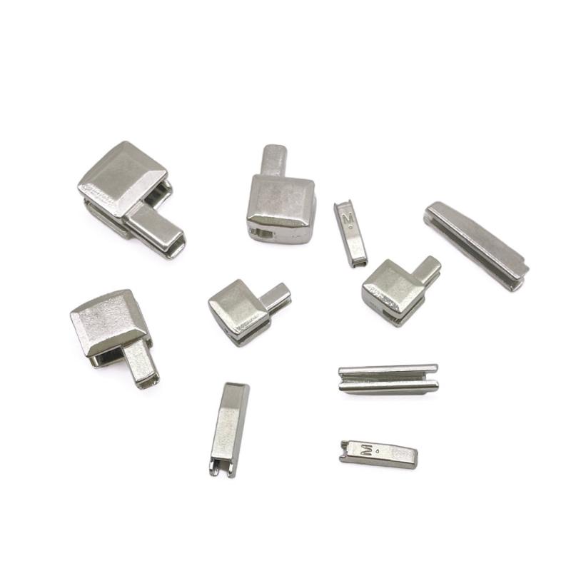 10 Set Non-Slip Stopper Metal Zipper Closure Head Zip End Lock Clothes Zippers Bottom Socket Repair Kit Accessories