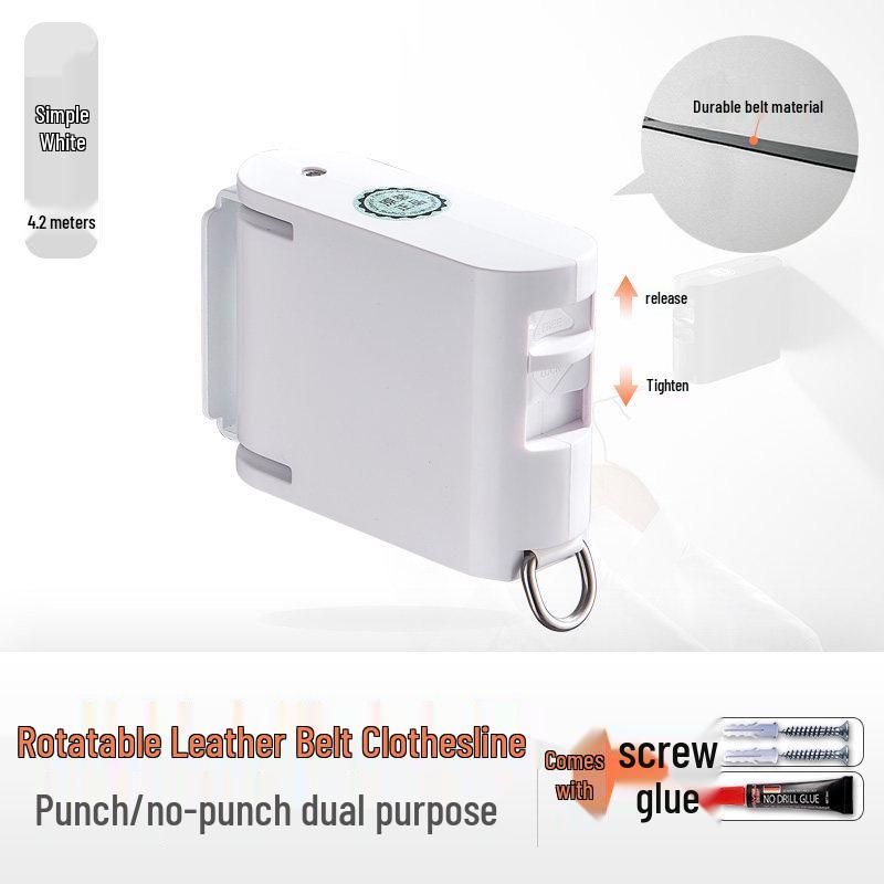 

Невидимая выдвижная нескользящая бельевая веревка для балконов и эркеров - Без пробивания отверстий, портативная веревка для сушки