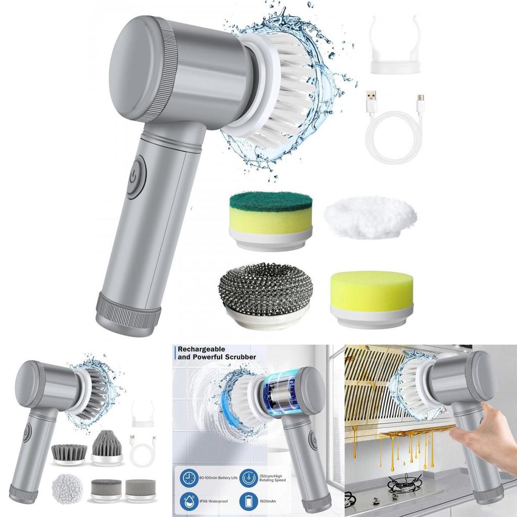 Home Multifunctional Wireless Handheld Electric Cleaning Brush For Kitchen And Bathroom Surface Maintenance