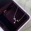 Feenwald-Stil Frisches Blattgeweih-Halskette für Damen - Nicht verblassend, Einfache und Exquisite Schlüsselbein-Kette im Koreanischen Stil