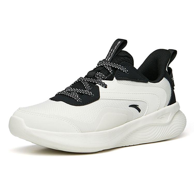 Anta Comfortable Shock Absorbing Non-Slip Wear-Resistant Breathable Lightweight Rebound Low-Top Running Shoes Women sneaker White Black 922235588-3