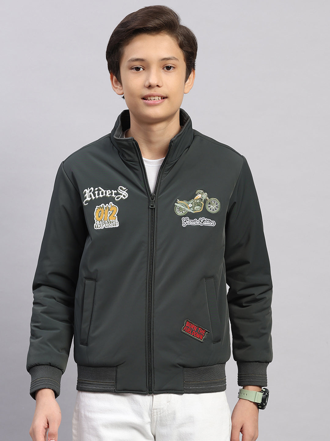 Monte Carlo Boy Regular Fit Olive Jacket 4-5 Years