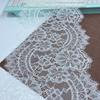 White Chantilly Lace, 3m X 23.5cm, Non-stretch French Eyelash Lace Fabric for Wedding, Bra, Underwear, Lingerie, Dress, Garment, Sewing & Crafting
