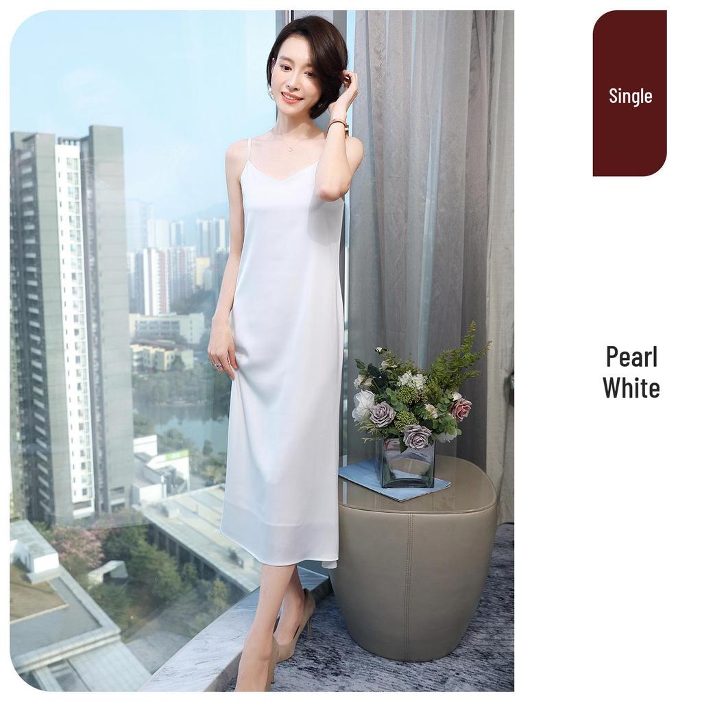 2026 Summer Slim-fit Satin Spaghetti Strap Maxi Dress