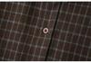 Plus Size Women's 2026 Spring Plaid Coat with Lace Collar Cardigan - Slimming Long Sleeve Shirt