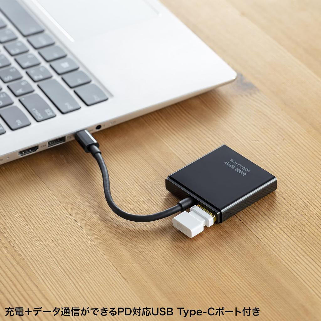 Sanwa Supply USB Hub Type-C (2 A/1 C) USB-3TCP9BK