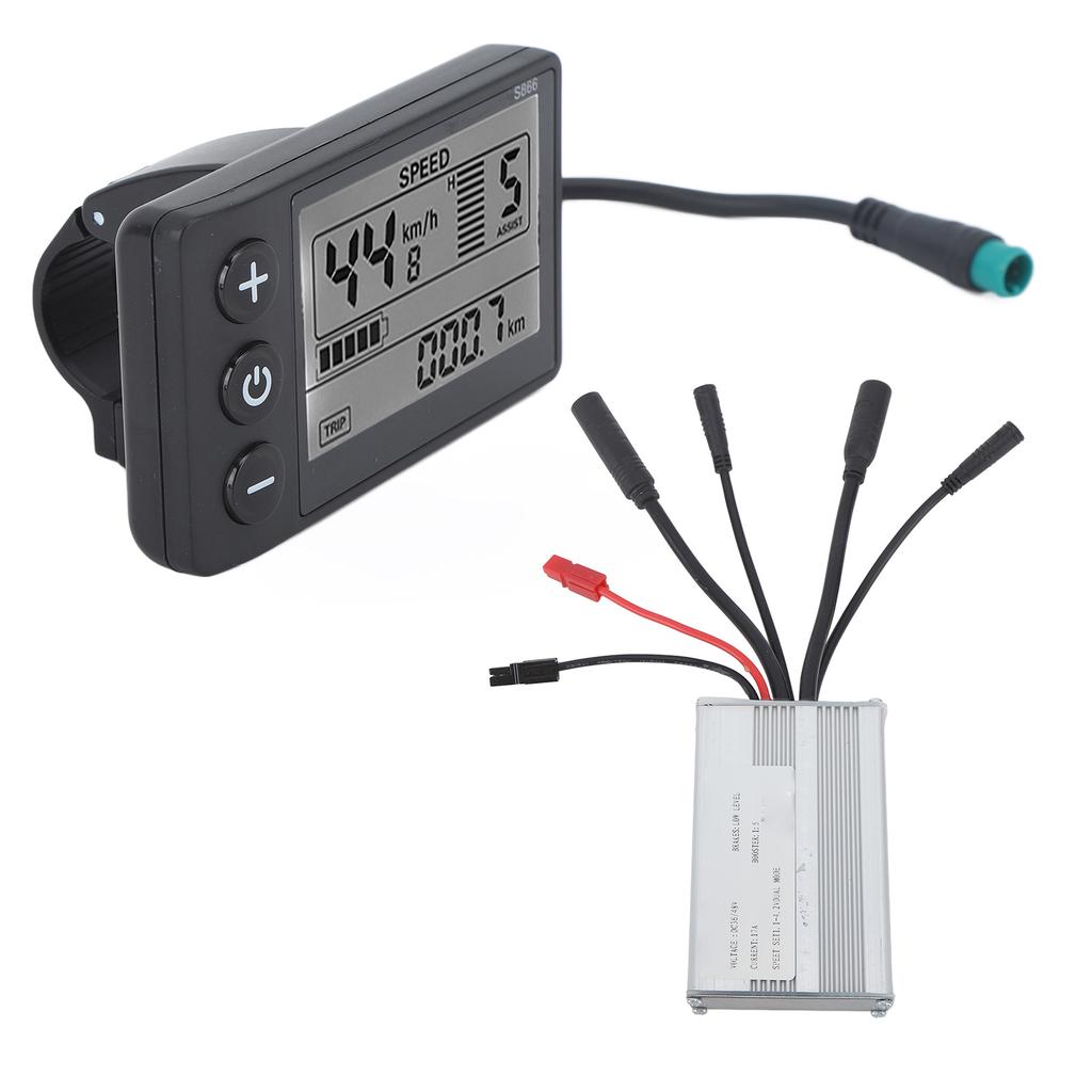 Controller per Bicicletta con Pannello S866 36V 48V 17A 250W 350W Controller Motore Guscio Metallico Impermeabile Kit di Conversione per Bicicletta per
