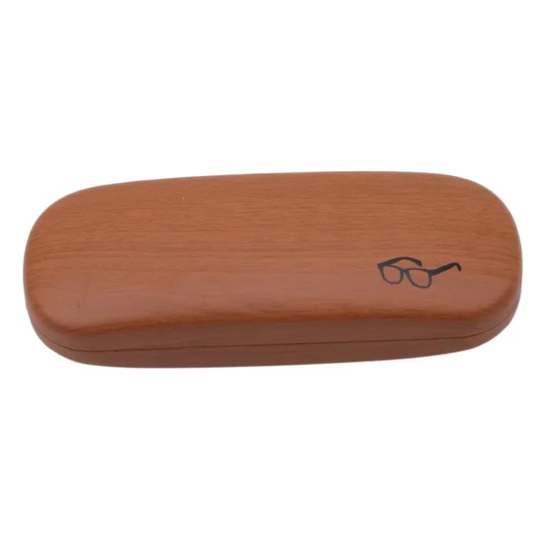 High Quality Wood Grain Hard Hard Shell Glasses Case,Eye Glass Carry Case for Men Women PU Leather Eyeglass Box Holder