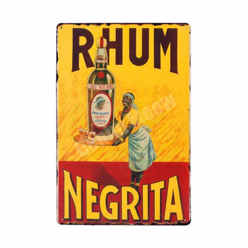 Rum Vintage Metal Tin Signs, Beer Wall Stickers, Bar, Grill, Pub, Cafe, Home Decor, Whisky Art Painting, Decorative Plates